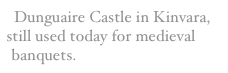Dunguaire Castle in Kinvara, still used today for medieval banquets.