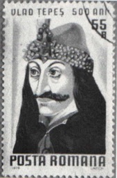 Stamp with the visage of Vlad Tepes, also known as Vlad Dracula