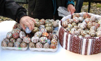 Copper still for sale in market of Cluy, Romania.