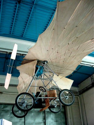 First airplane with wheels.