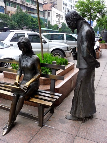 Outdoor sculpture in Nanchang, China